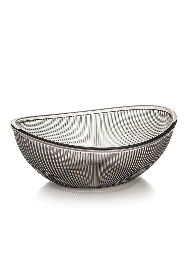 Baroque Smoked Large Square Salad Bowl - 1