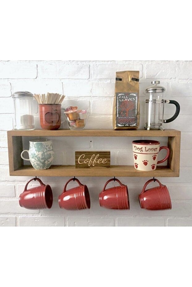 Ahşap Duvar Rafı - 1