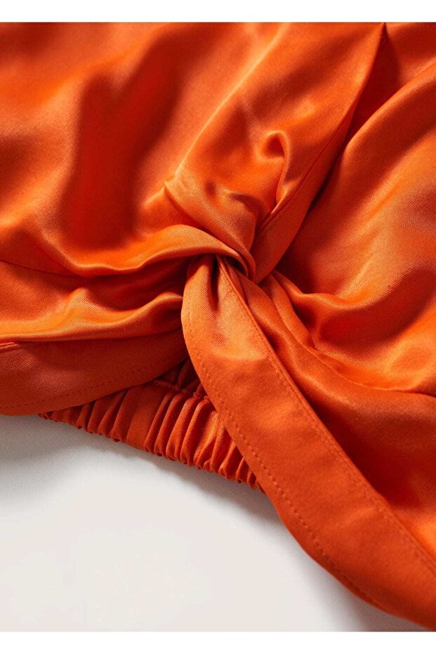 Kısa Saten Bluz - 5