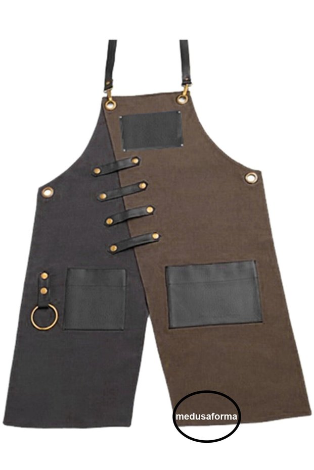 Hanging Kitchen Apron Master Chef Cafe Restaurant Chef Waiter Cook Hairdresser Barista Apron - Brown