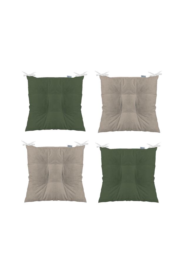 4-Piece Combination Pofidik Square Chair Cushion 40 X 40 cm Khaki-Beige