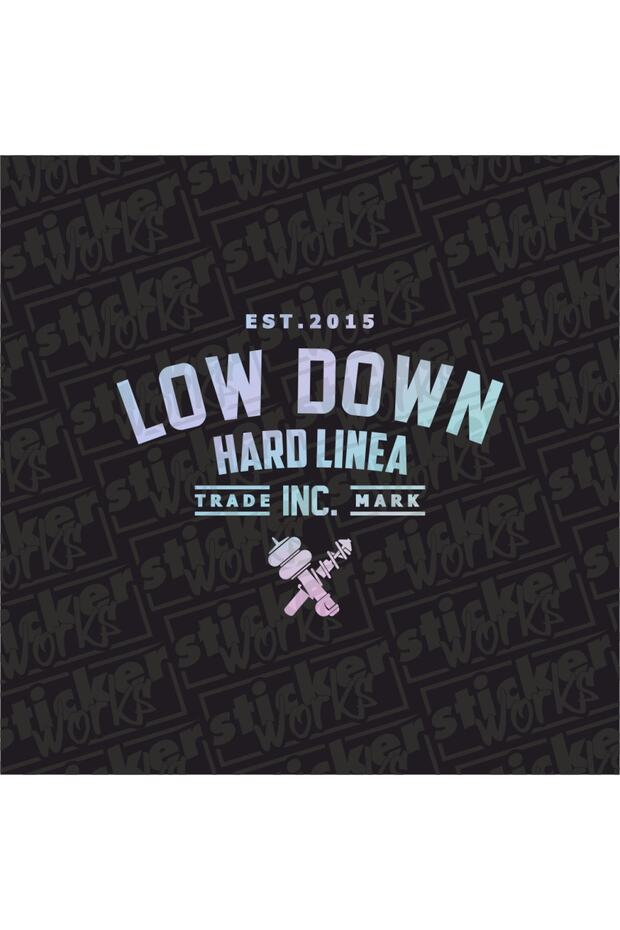 ملصق ثلاثي الأبعاد للزجاج الخلفي من Low Down Hard Linea