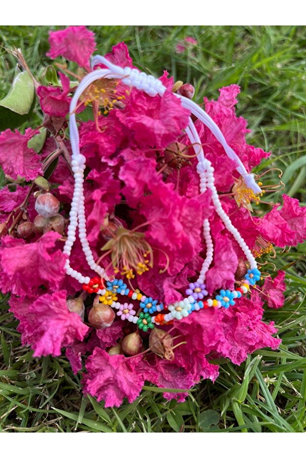 Papatya Örme Ip Bileklik - 3