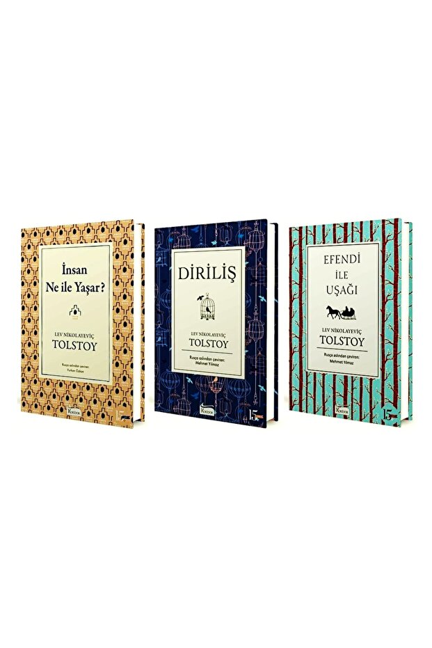 Diriliş -Cloth Bound, Insan Ne Ile Yaşar -Cloth Bound, Efendi Ile Uşağı -Cloth Bound (Set of tolstoy 3-Piece Sets)