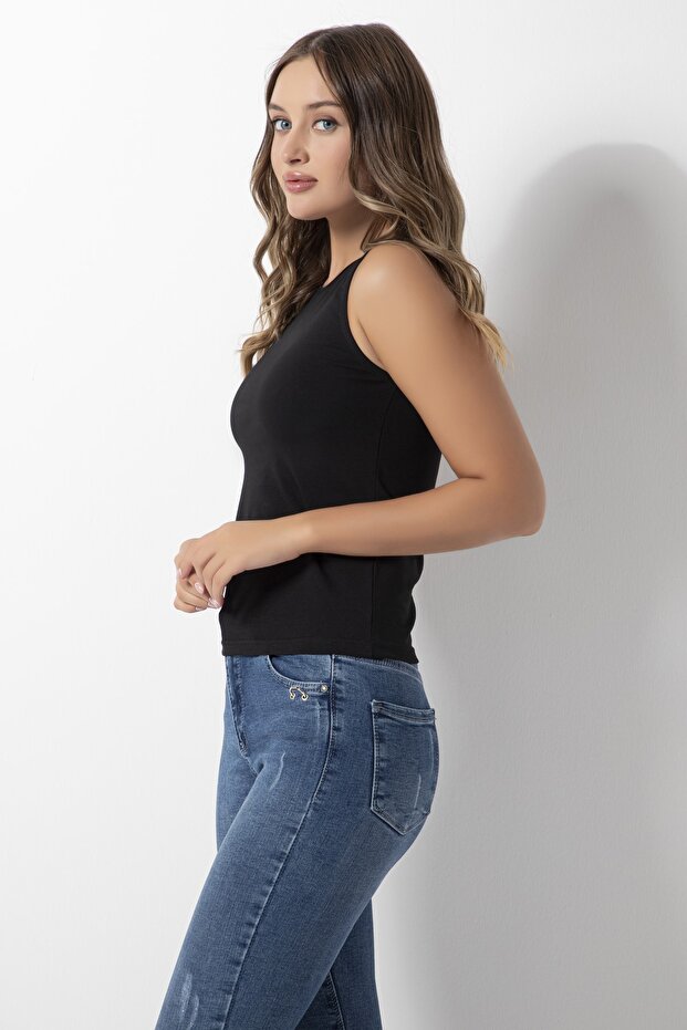 Halter Yaka Body Siyah - 2