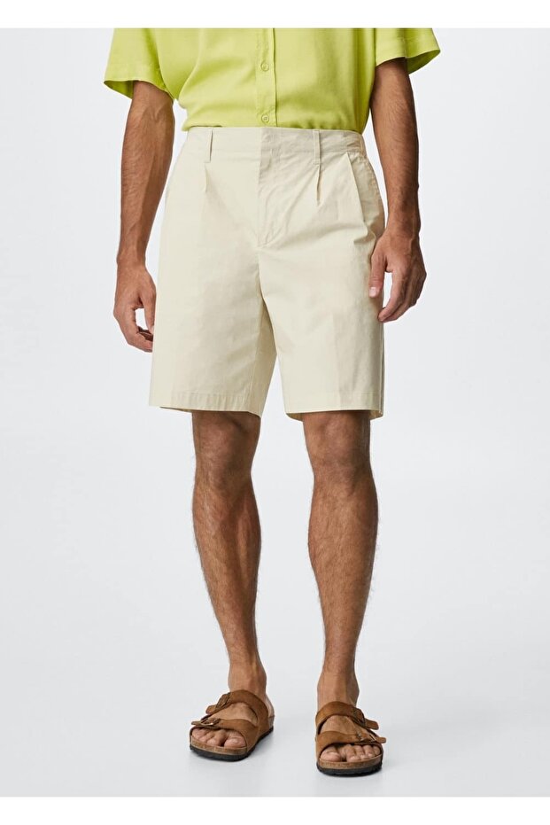 Pilili Pamuklu Bermuda Şort - 1