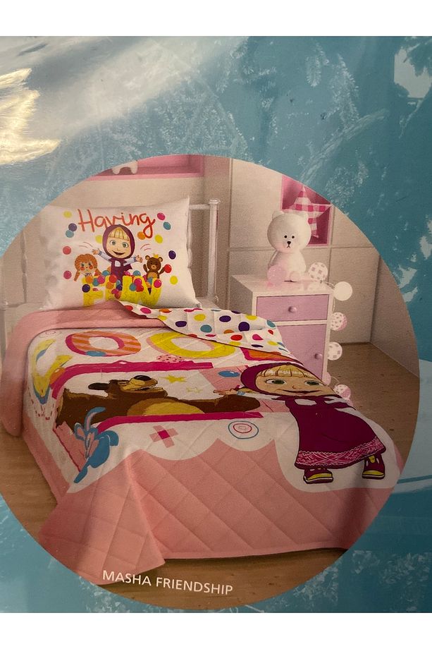 Masha Friendship Maşa Ve Kocaayı Yatak Örtüsü Tek Kişilik - 3