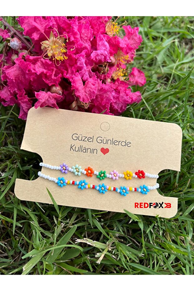 Papatya Örme Ip Bileklik - 1