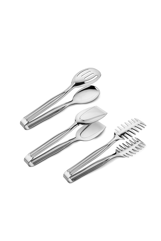 Twist Serving Tongs Set of 3 Stainless Steel
