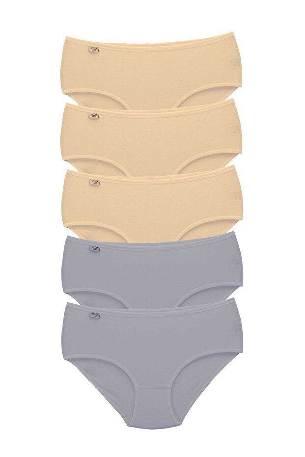 5Pcs Women's High Waist Bato Thin Rubber Panties S9