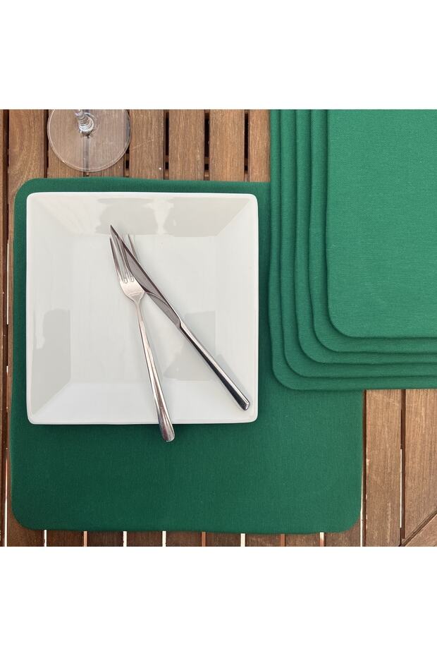 American Service, 6-Piece Forest Green Square Plate