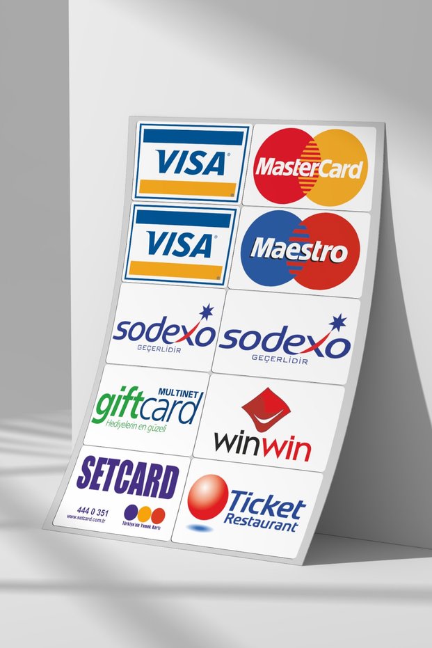 A4 Size Sticker Label Set For Shopping, Card Sticker Set, Flat Surfaces
