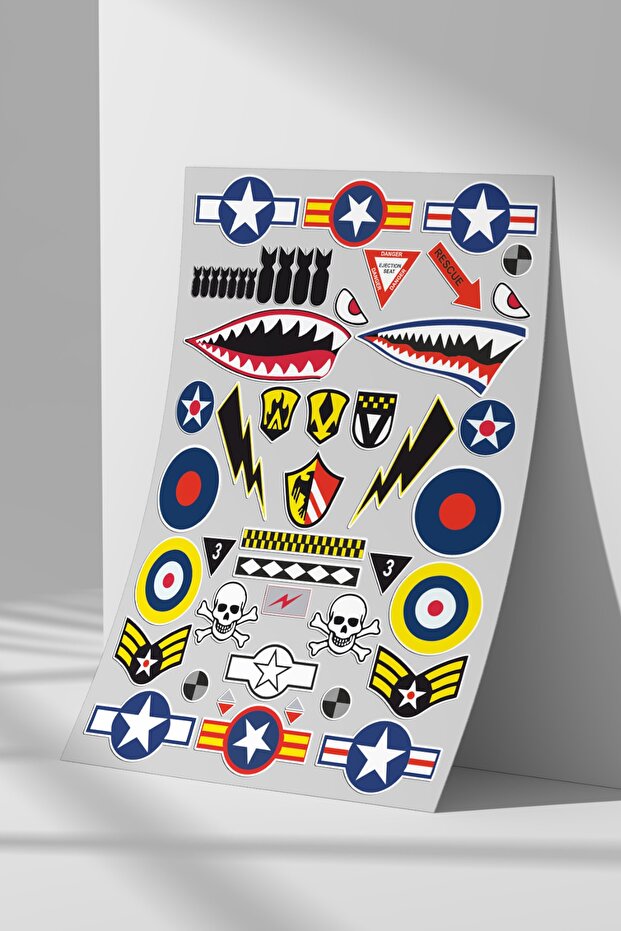 Sticker Set, A4 Size Sticker Label Set for Flat Surfaces