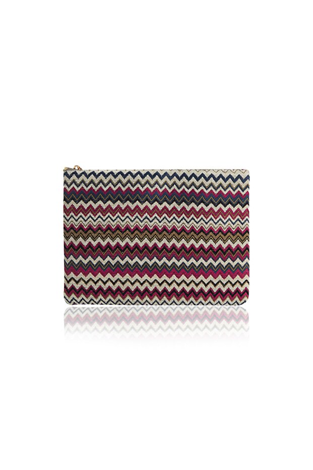 Zigzag Clutch Çanta - 1