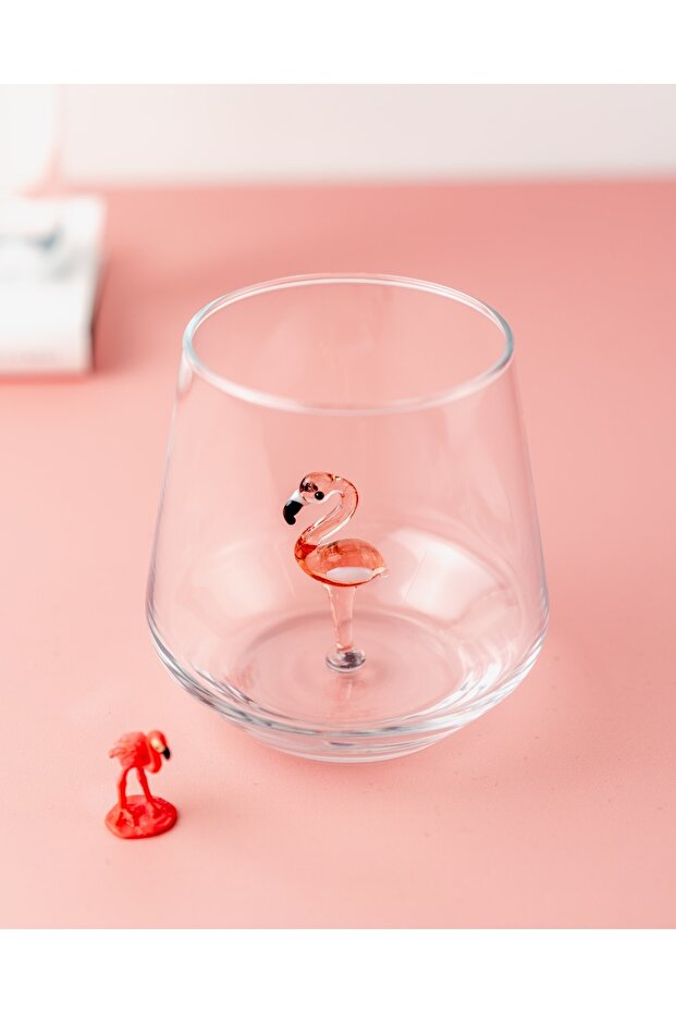 Flamingo Water Glass