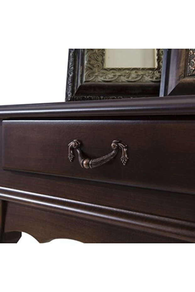 Klasik Ceviz Çift Çekmeceli Dresuar - 3