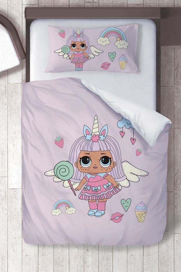 Cotton Micro Satin Winged Princess Children's Room Kids Duvet Cover Set Model No:262 Without Sheets