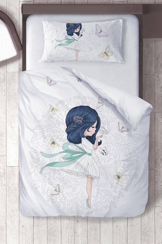 Cotton Micro Satin Princess Children's Room Kids' Duvet Cover Set Without Sheets