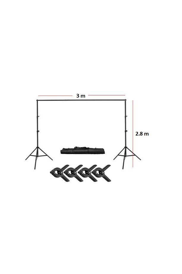Taşınabilir 2,8x3 mt Fon Standı - 3
