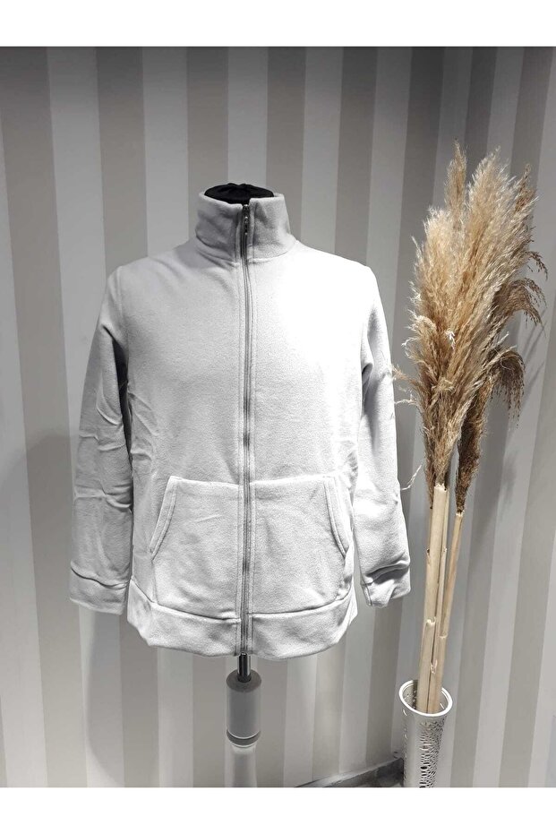 Unisex Thick Winter Warm Front Zippered Fleece