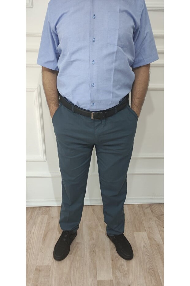 Men's Plus Size Relaxed Cut Linen Trousers