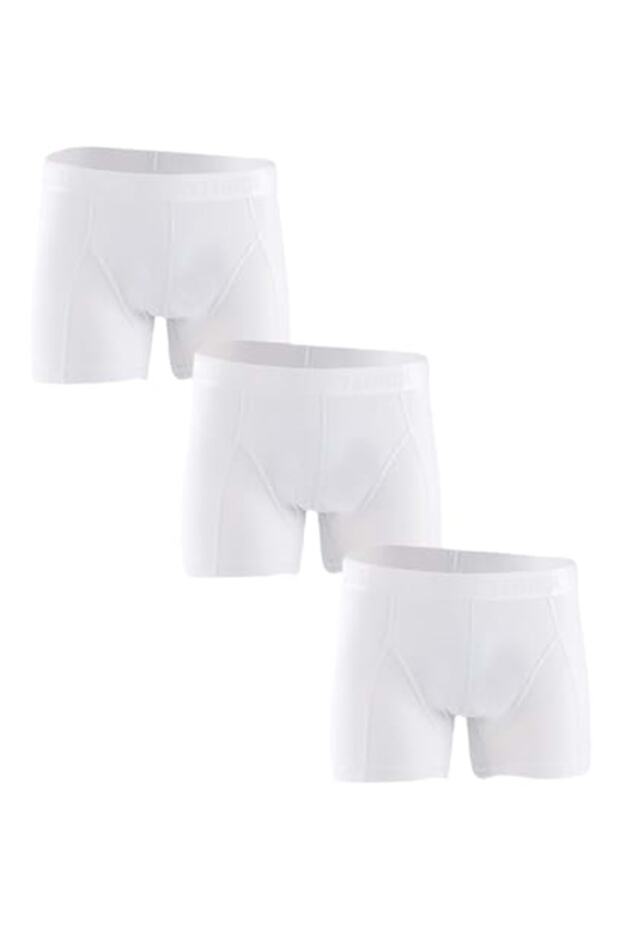 Men's Lycra Boxers 034 3 Pack White - S