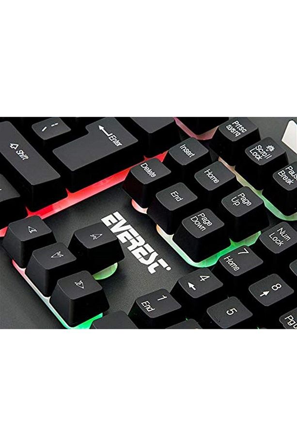 Rampage KMX-99 Gaming Siyah Usb Gökkuşağı Zemin Aydınlatmalı Q Oyuncu Klavye + Mouse Set - 3