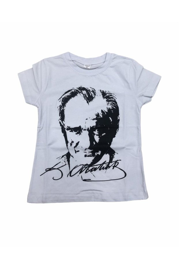 Unisex Children's Short Sleeve Atatürk Printed 23 April 29 October 10 November Performance Costume T-shirt