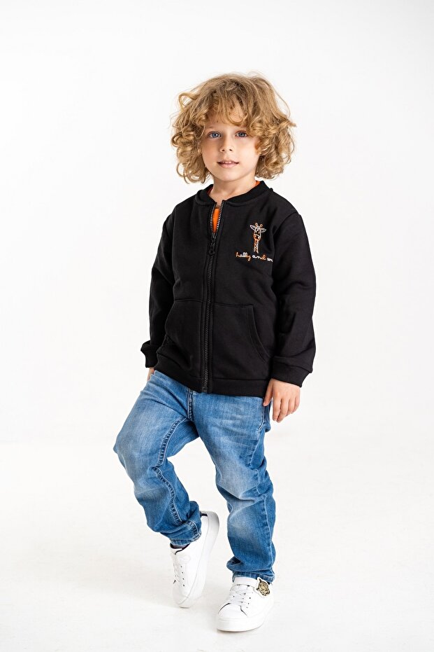 Children's Jacket Black 100% Cotton