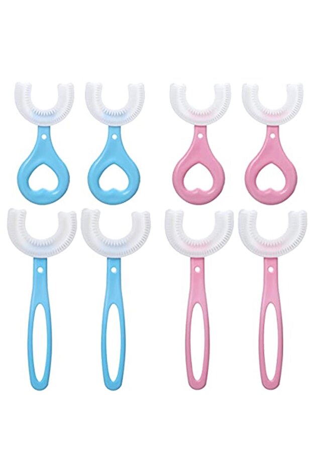 U-Shape Toothbrush, 8Pcs Manual U Shaped Toothbrush Silicone U Toothbrush Children Too
