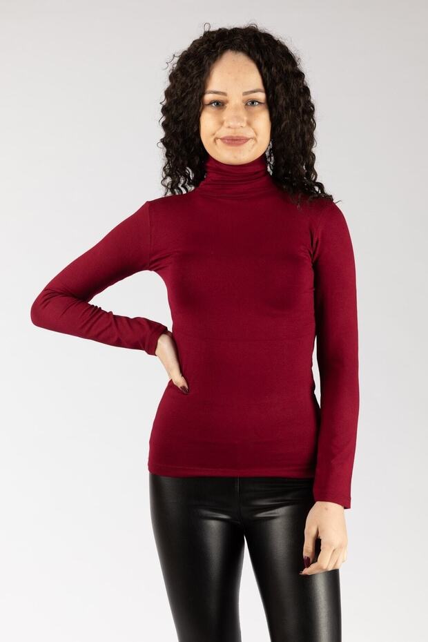 Women's Long Sleeve Turtleneck Lycra Body