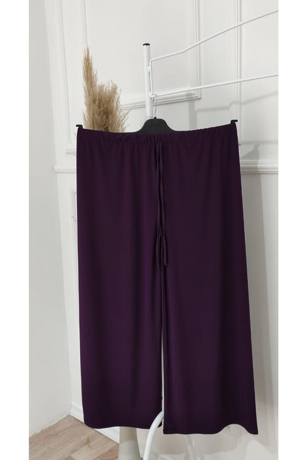 Women's Elastic Waist Wide Leg Lycra Buzi Comfortable Trousers