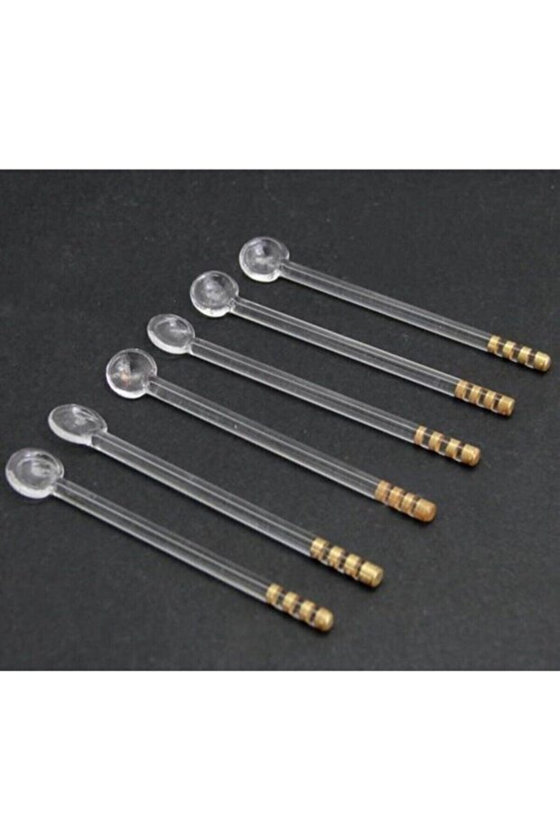 Gold Star Glass Teaspoon 6 Pieces