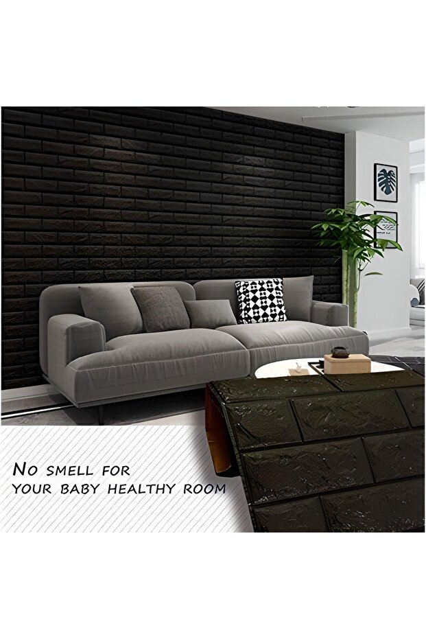 5 Pieces Brick Patterned Self Adhesive Wall Panel - 2