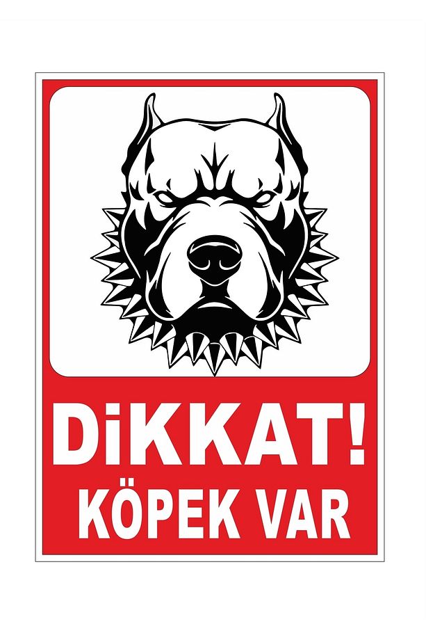 Dikkat Köpek Var Tabelası (kompozit Saç ) - 1