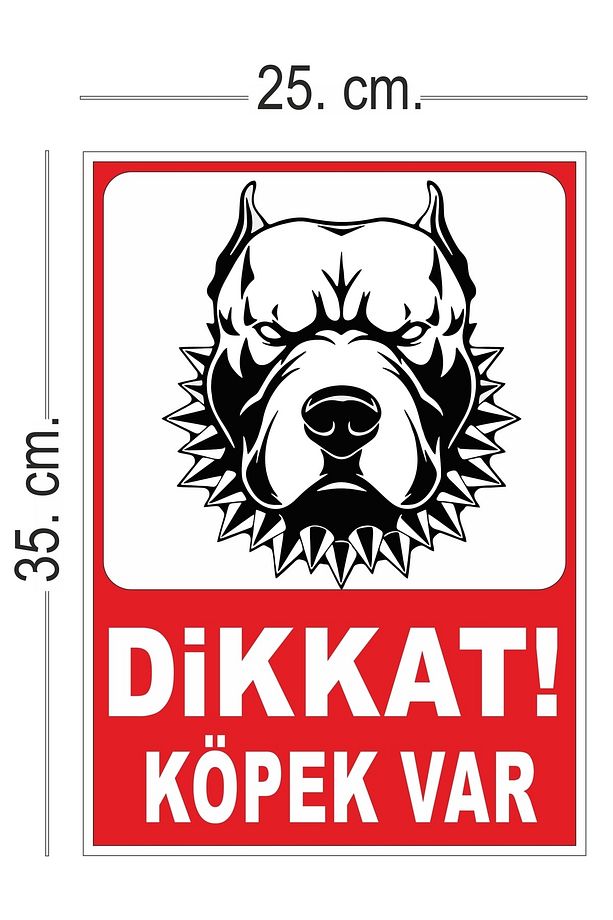 Dikkat Köpek Var Tabelası (kompozit Saç ) - 2