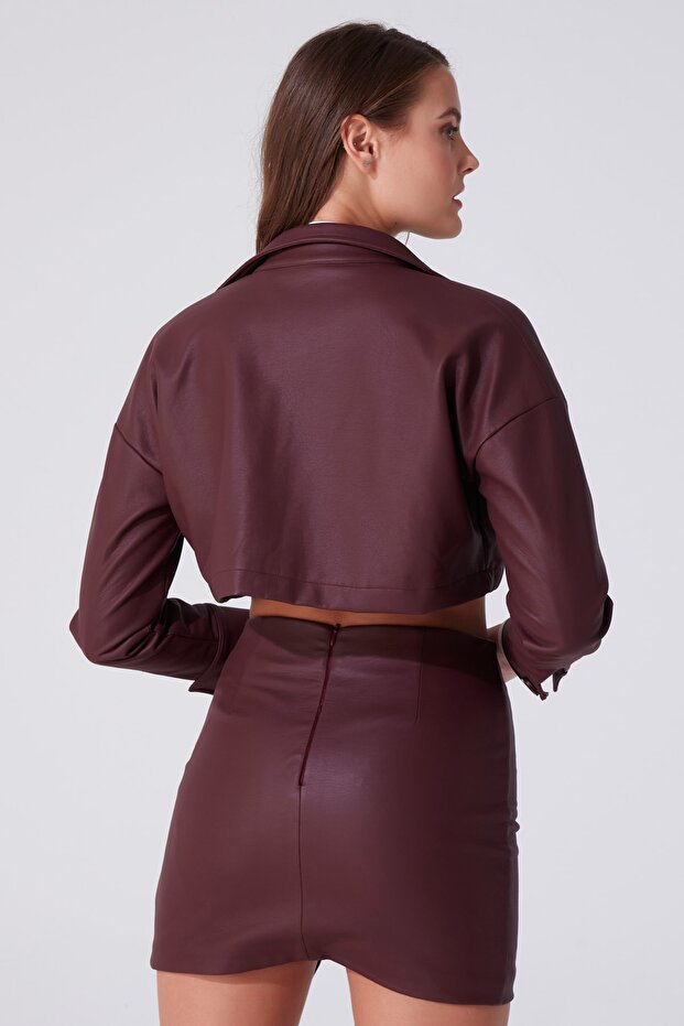 Kısa Deri Ceket - 3