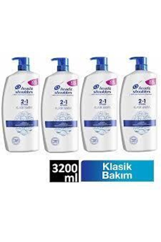 Head & Shoulders 2 Si 1 Arada Klasik Bakım Şampuan 4*800=3200 ml Pompalı - 1