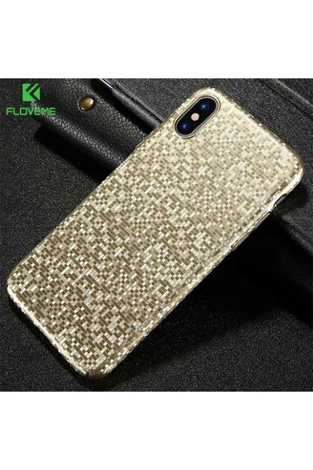 Floveme İphone X Xs Mozaik Ultra Slim Premium Pc Fit Kılıf GOLD - 1
