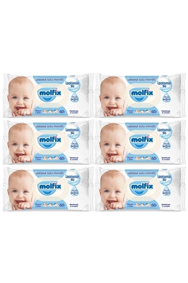 Izotonik Sulu Mendil Hassas Ciltler 60 Yaprak X 6 Adet 360 Yaprak - 1