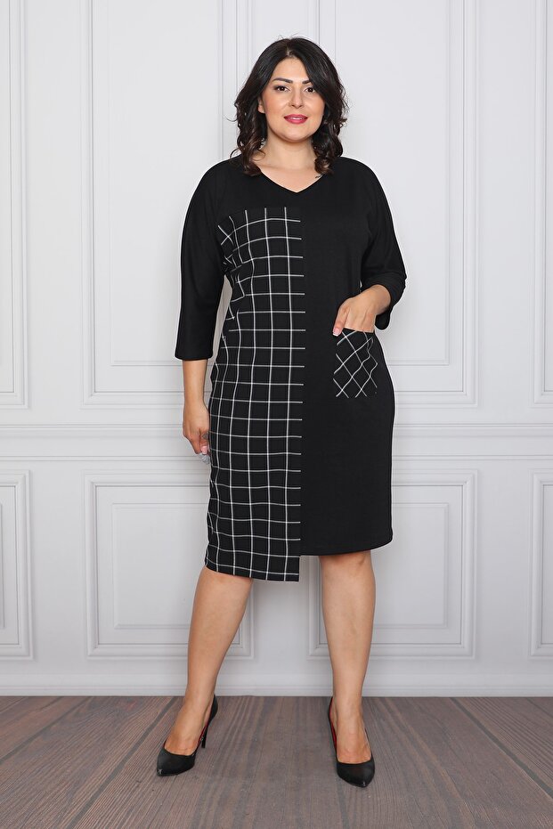 Rochie simplă cu dungi de damă - 1