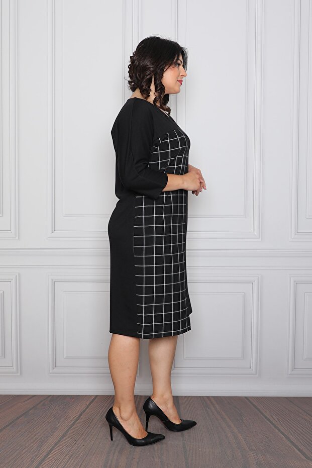 Rochie simplă cu dungi de damă - 3