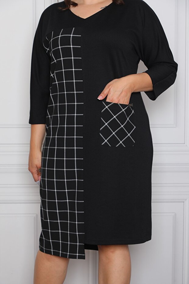 Rochie simplă cu dungi de damă - 4