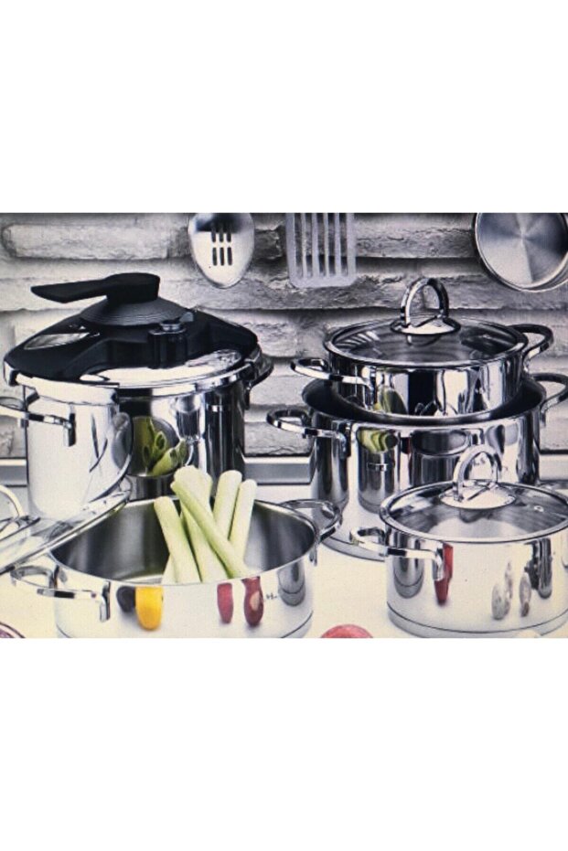 Collection 18 Parça Silindir Ezme Çelik Kulp Sade - 3