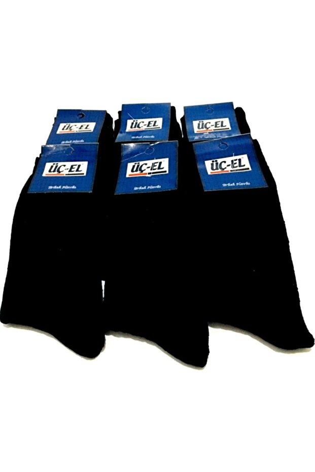 Erkek Siyah Kalın Termal Çorap 6'lı - 1