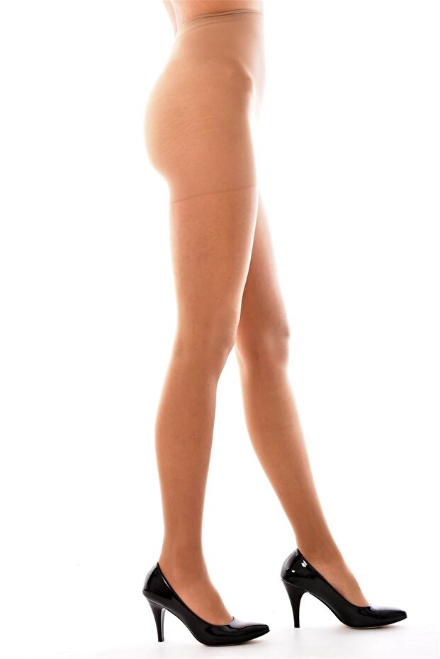 Women's 2-Piece Shiny Thin 15 Den Pantyhose 38-Bronze