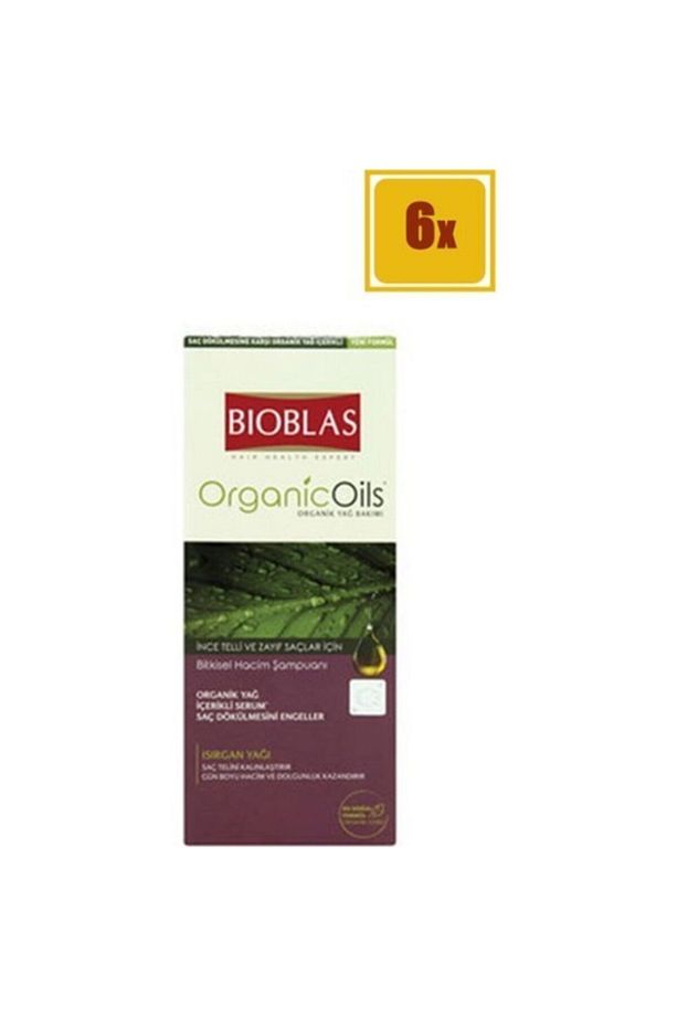 Organic Oils Ince & Zayıf Saç Isırgan Şampuan 360 ml 6'lı Set - 1