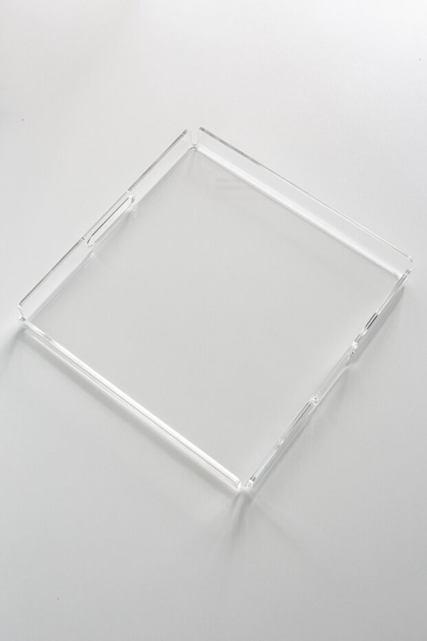 Transparent Plexiglass Tray 25cm X 25 Cm