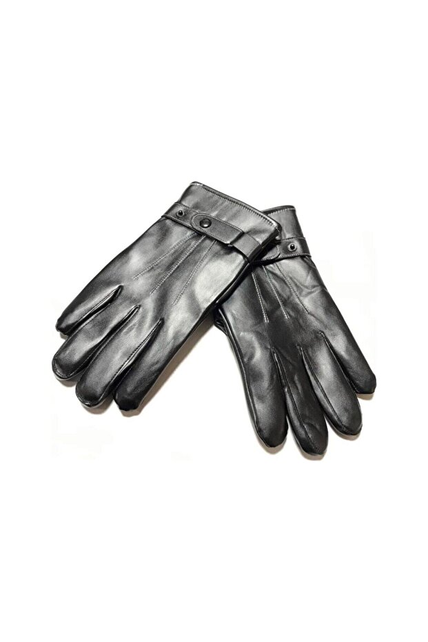 Işnar Moda Suni Deri Eldiven Siyah Renk - 1