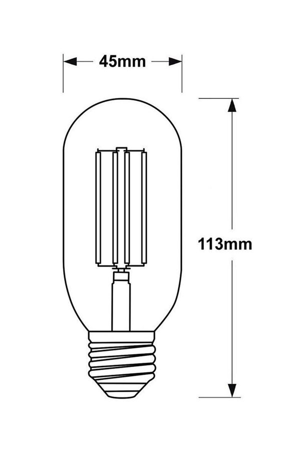 Erd45 T45 Gemici Edison Flamanlı Rustik Led Ampul 6 Watt - 2